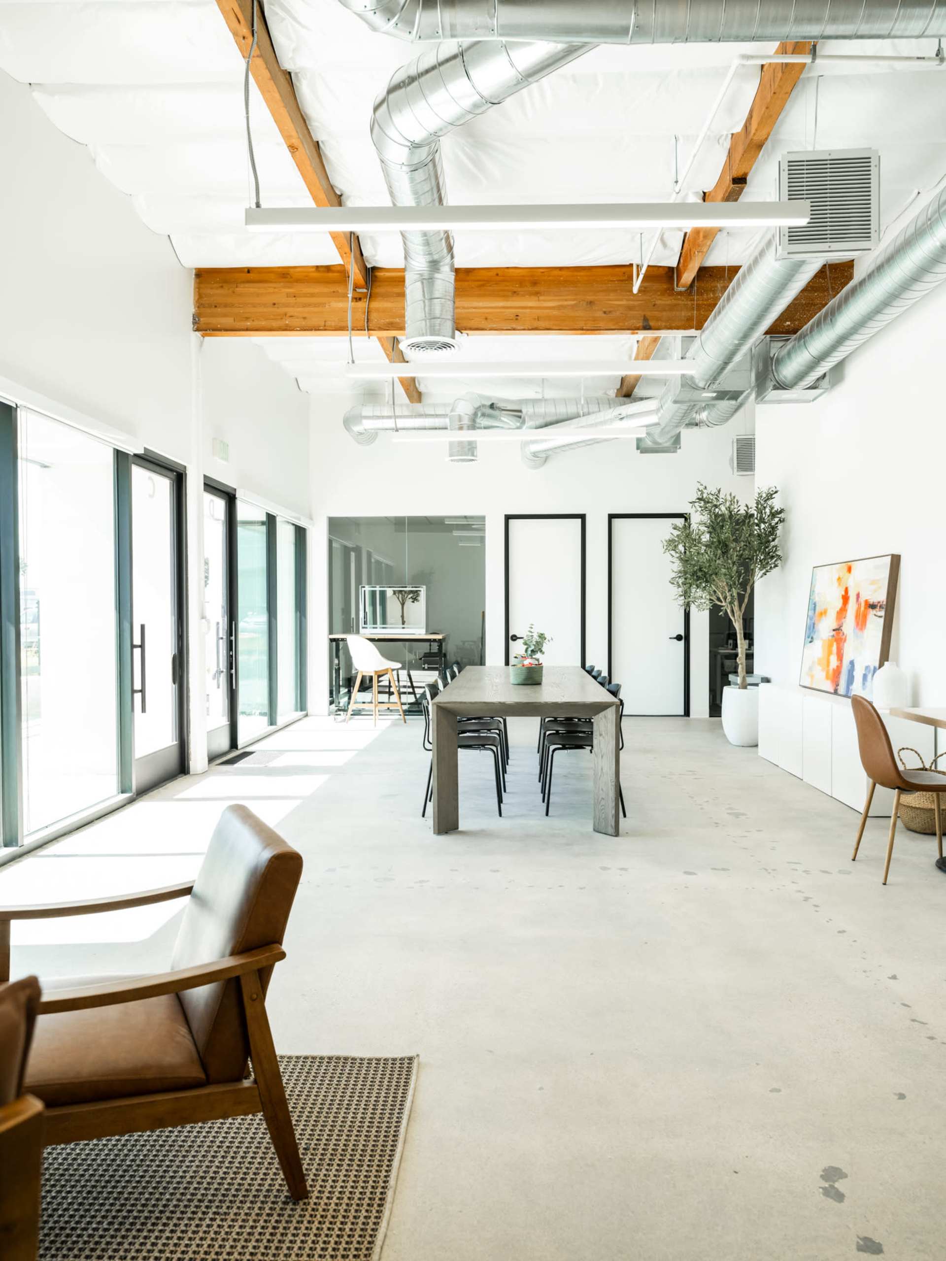Open studio floor area